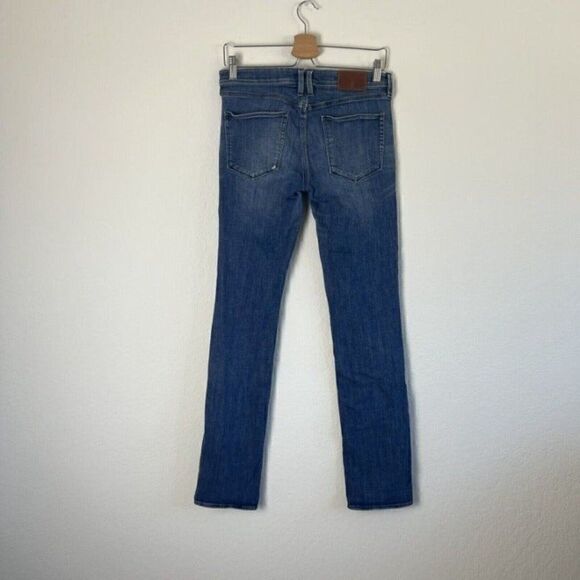 Madewell Low Rise Rail Straight Leg Denim Blue Jeans Women's 26 Dark Wash - Picture 2 of 11